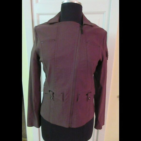Jamie Sadock  jacket zip front rayon blend sz S - Picture 1 of 8
